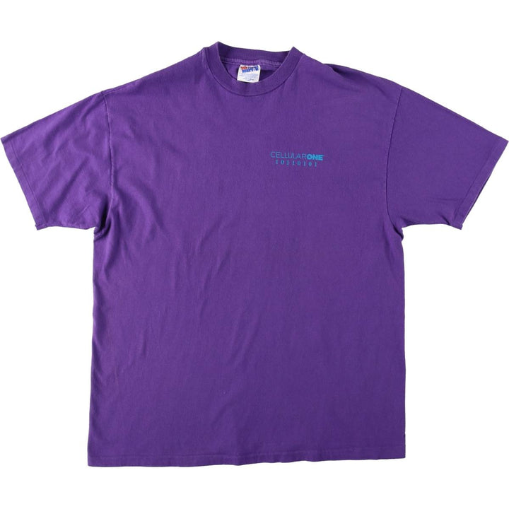 90'S Hanes Cellular One Advertising T-Shirt, Made in USA, Men's XL equivalent, Vintage cotton purple type Vintage Second Hand