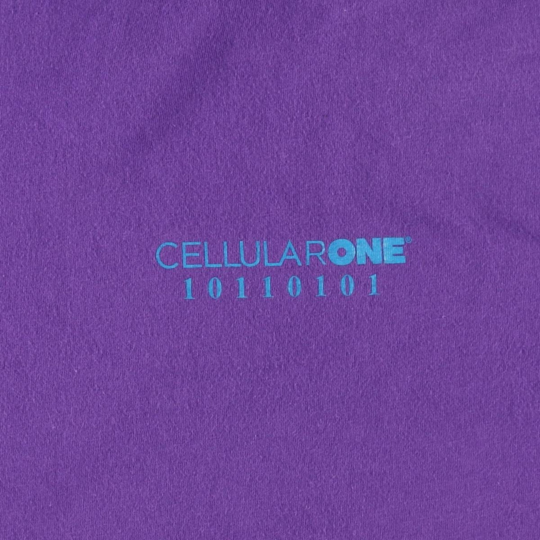 90'S Hanes Cellular One Advertising T-Shirt, Made in USA, Men's XL equivalent, Vintage cotton purple type Vintage Second Hand