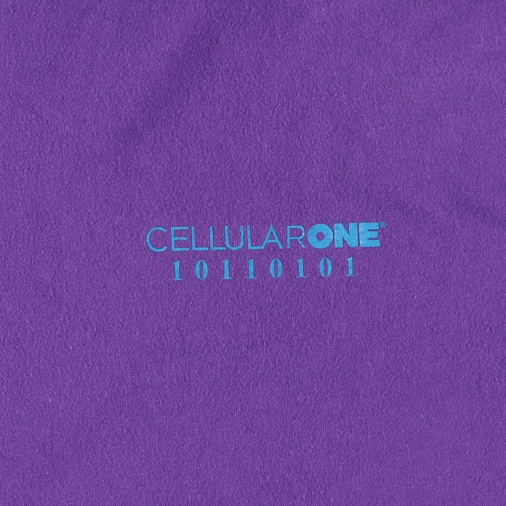 90'S Hanes Cellular One Advertising T-Shirt, Made in USA, Men's XL equivalent, Vintage cotton purple type Vintage Second Hand