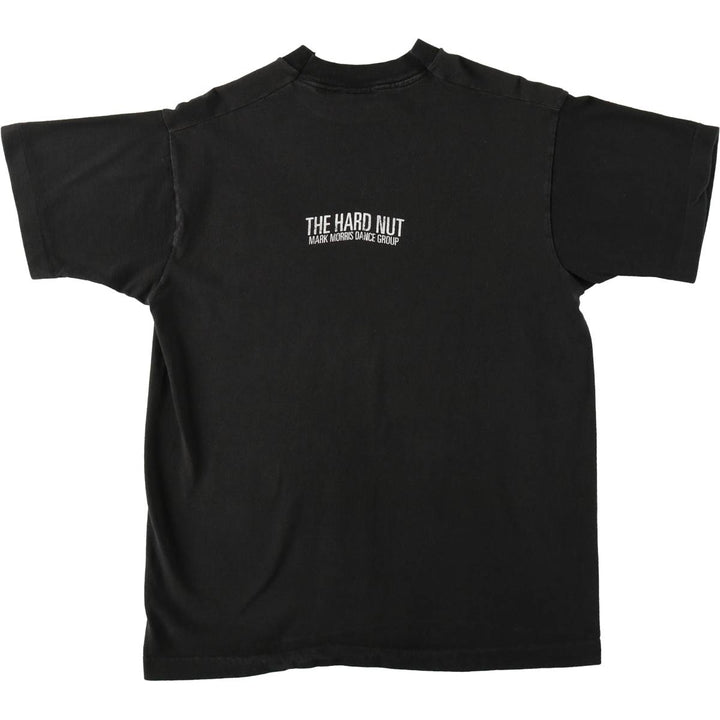 THE HARD NUT Print T-Shirt, Made in USA, Men's Size M (Equivalent), Vintage cotton black type Vintage Second Hand