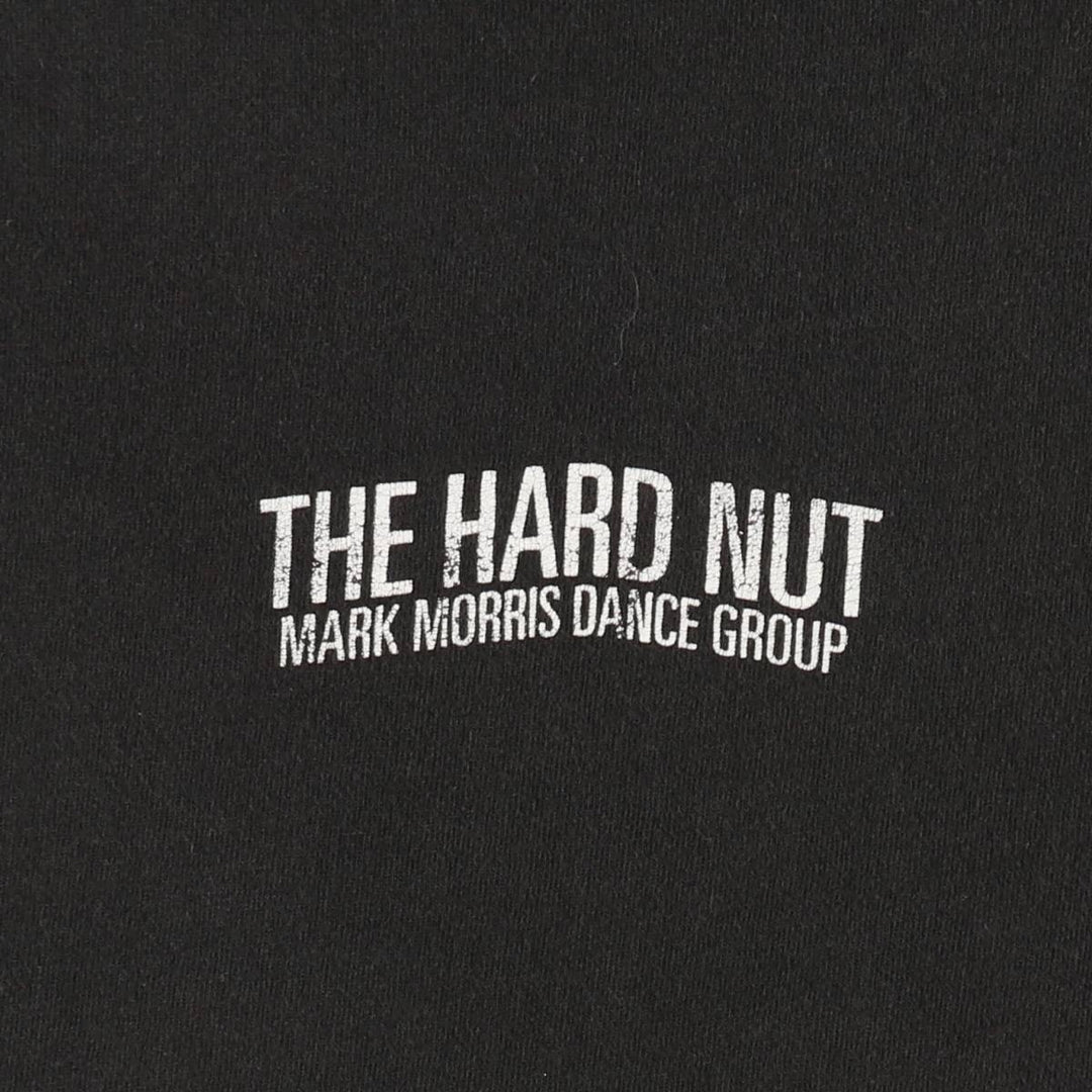 THE HARD NUT Print T-Shirt, Made in USA, Men's Size M (Equivalent), Vintage cotton black type Vintage Second Hand
