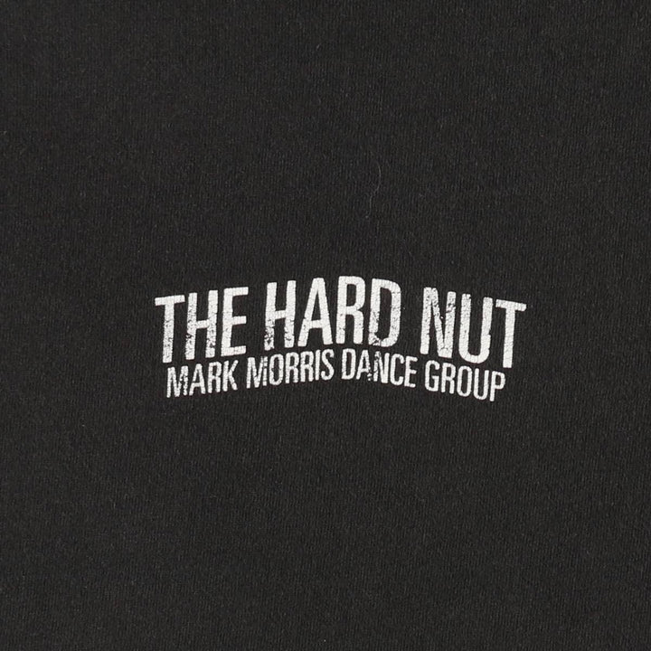 THE HARD NUT Print T-Shirt, Made in USA, Men's Size M (Equivalent), Vintage cotton black type Vintage Second Hand