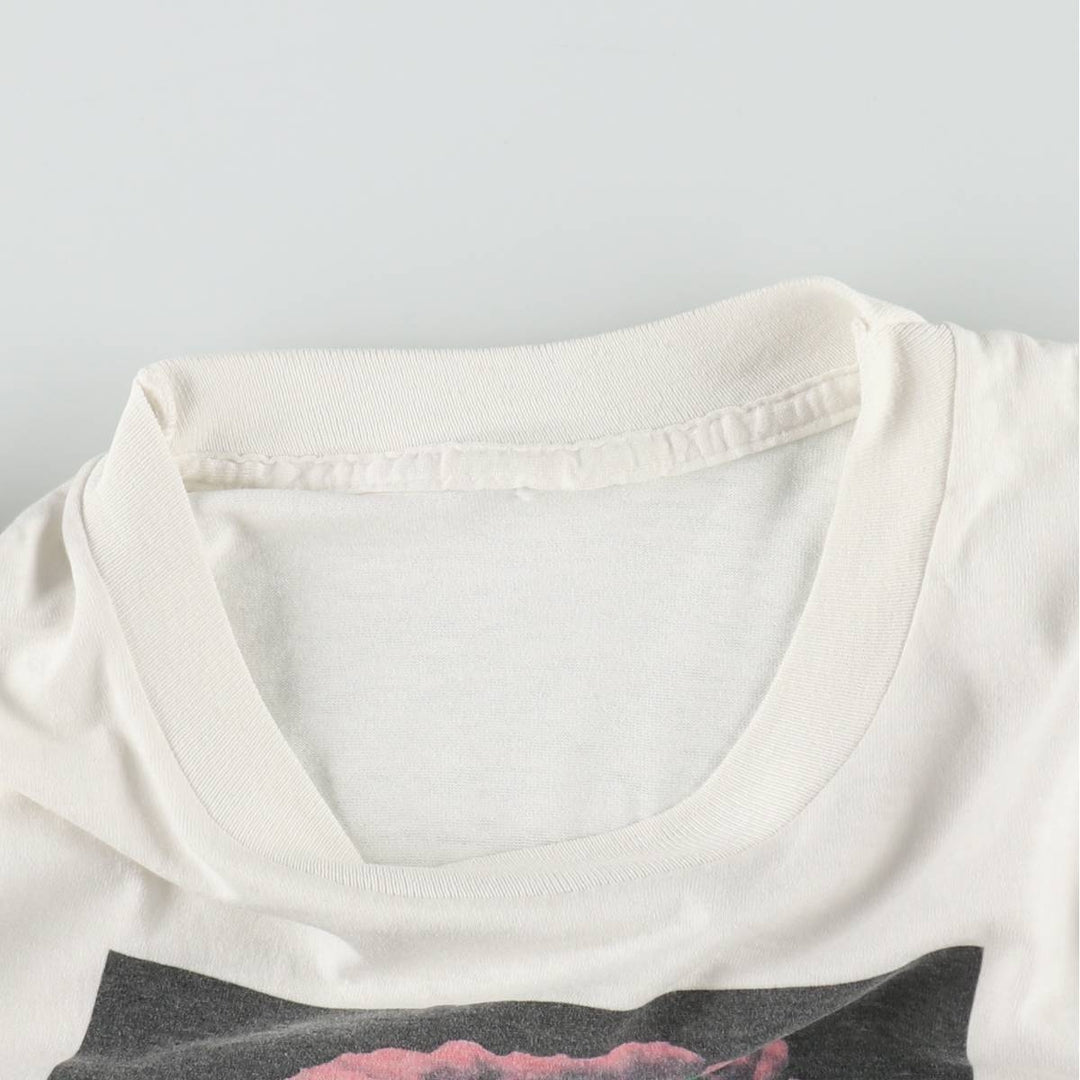 90'S Vintage Printed T-Shirt, Men's M Size unclear white type Vintage Second Hand