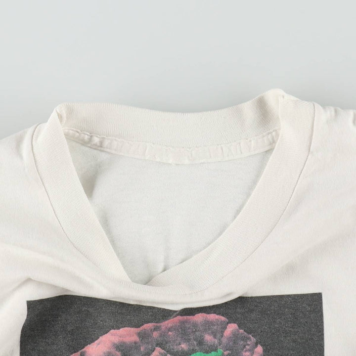 90'S Vintage Printed T-Shirt, Men's M Size unclear white type Vintage Second Hand