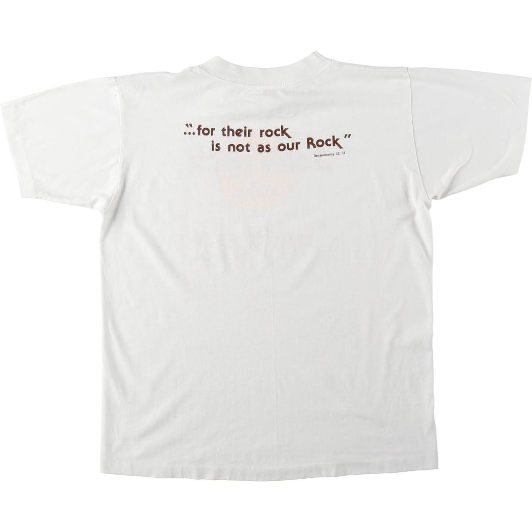 80'S Alore JESUS CHRIST Hard Rock Cafe Parody Print T-Shirt, Men's Size M (Equivalent), Vintage unclear white type Vintage Second Hand