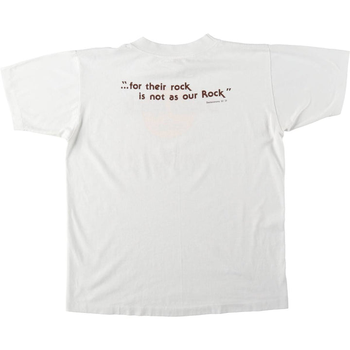 80'S Alore JESUS CHRIST Hard Rock Cafe Parody Print T-Shirt, Men's Size M (Equivalent), Vintage unclear white type Vintage Second Hand