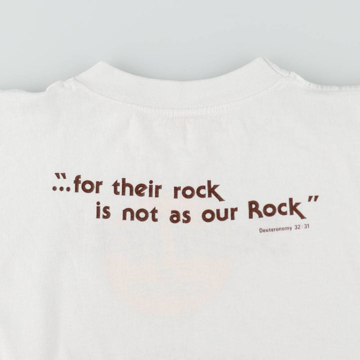 80'S Alore JESUS CHRIST Hard Rock Cafe Parody Print T-Shirt, Men's Size M (Equivalent), Vintage unclear white type Vintage Second Hand