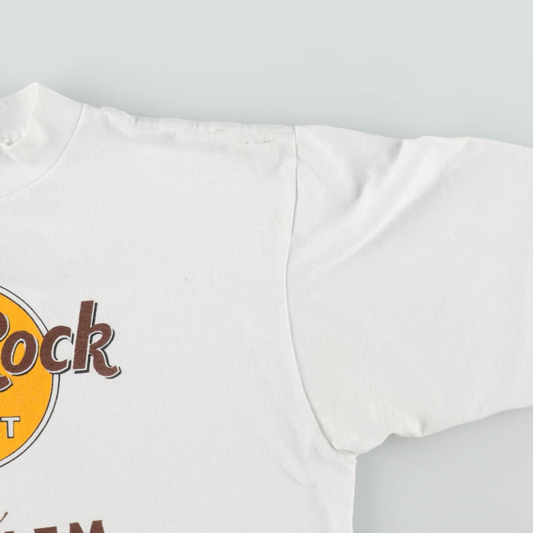 80'S Alore JESUS CHRIST Hard Rock Cafe Parody Print T-Shirt, Men's Size M (Equivalent), Vintage unclear white type Vintage Second Hand