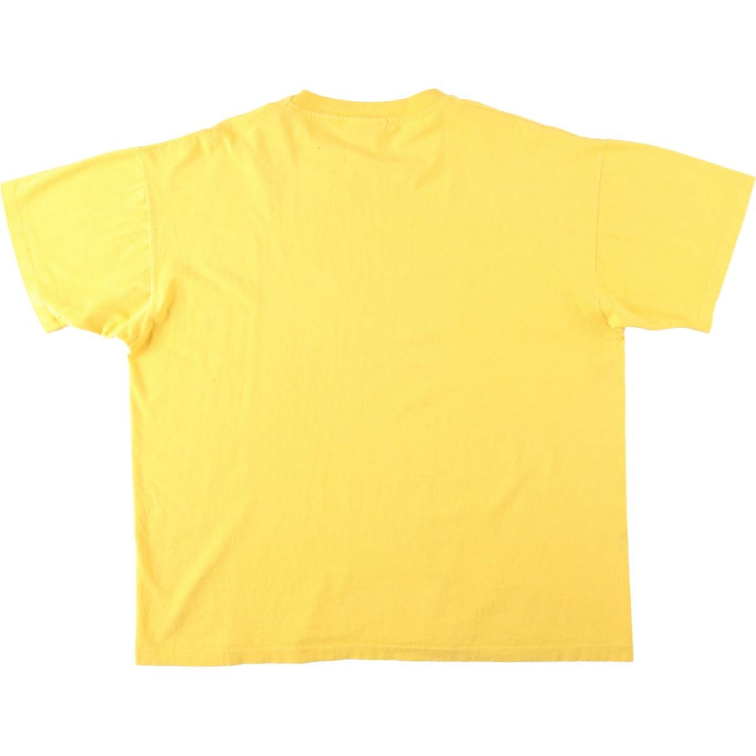 90'S Donna Karan New York DKNY JEANS Short Sleeve Logo T-Shirt, Made in USA, Men's XL, Vintage cotton yellow type Vintage Second Hand