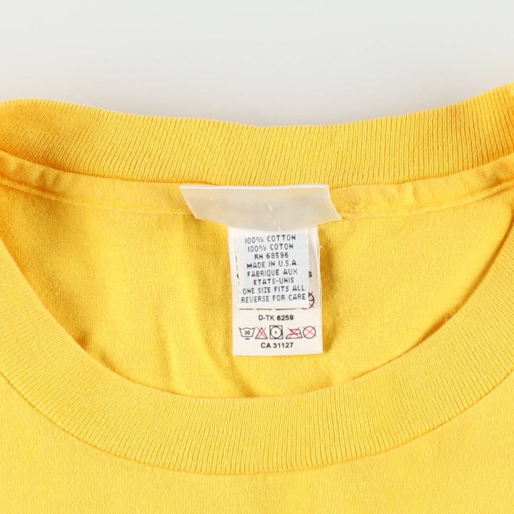 90'S Donna Karan New York DKNY JEANS Short Sleeve Logo T-Shirt, Made in USA, Men's XL, Vintage cotton yellow type Vintage Second Hand