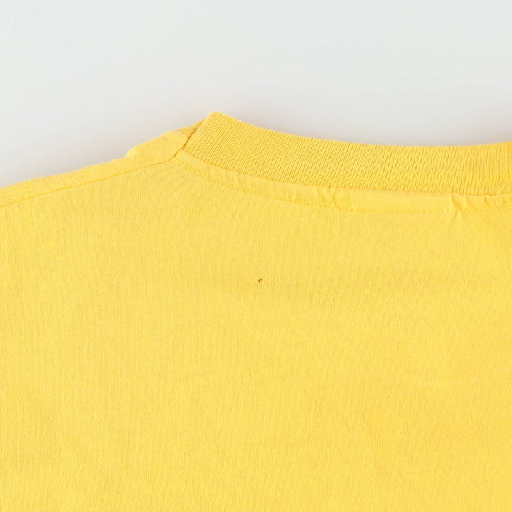 90'S Donna Karan New York DKNY JEANS Short Sleeve Logo T-Shirt, Made in USA, Men's XL, Vintage cotton yellow type Vintage Second Hand