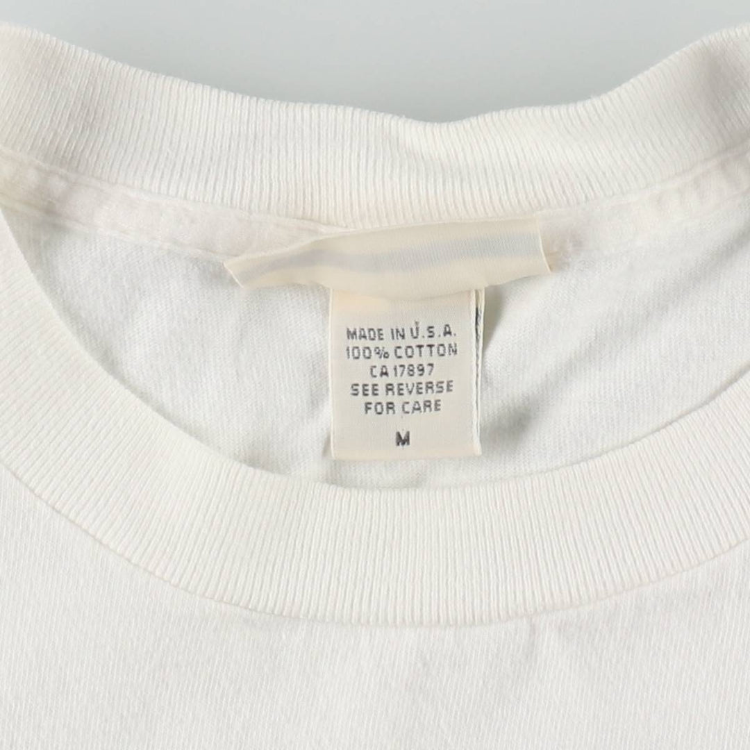 90'S Banana Republic parody short-sleeved logo t-shirt, made in USA, men's size M equivalent, vintage. cotton white type Vintage Second Hand