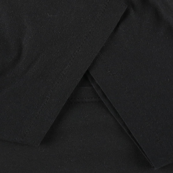 80'S Jerzees Message Print T-Shirt, Made in USA, Men's Size L (approx.), Vintage cotton black type Vintage Second Hand