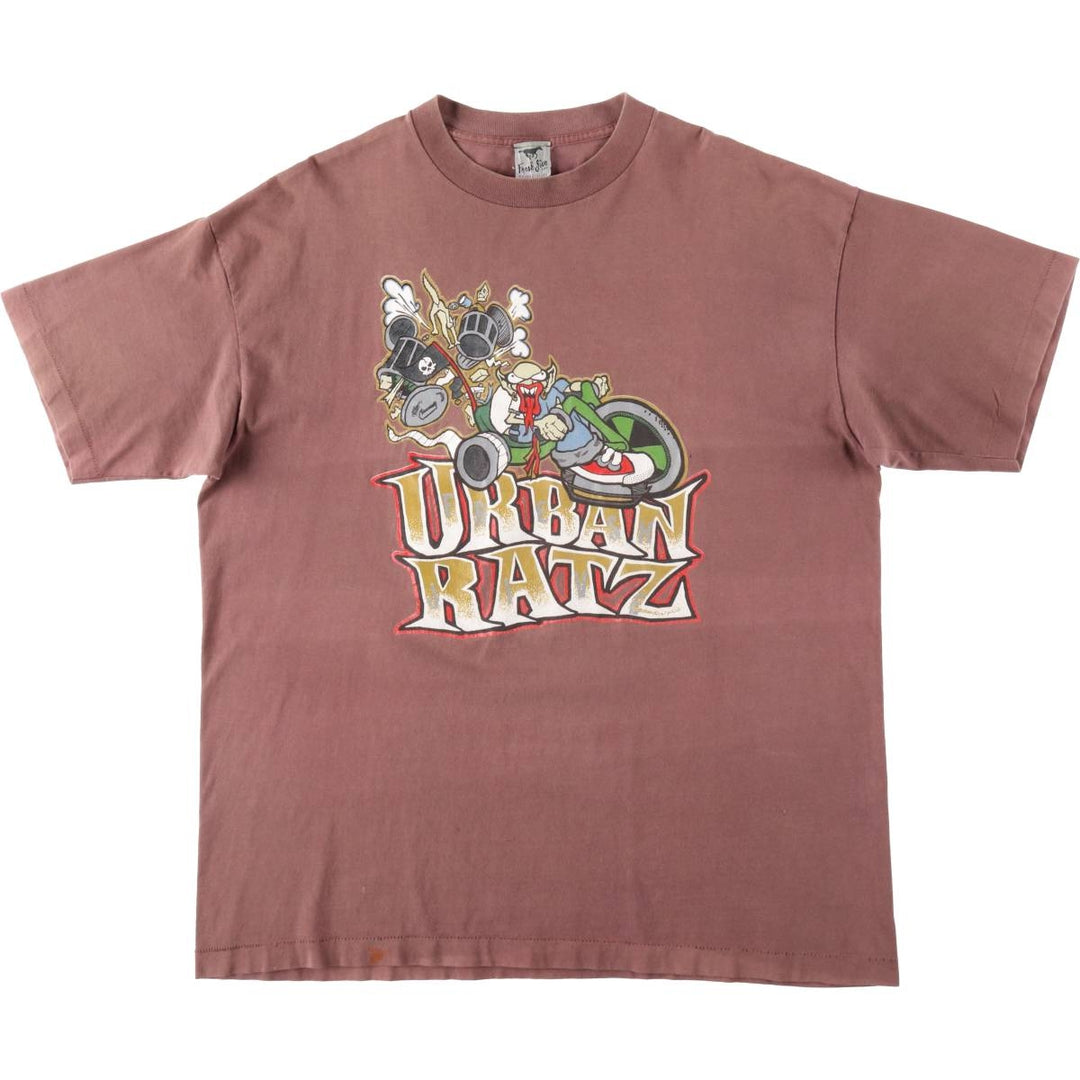 90'S Fresh Jive surf/skate t-shirt, made in USA, men's size XXL equivalent, vintage. unclear brown type Vintage Second Hand