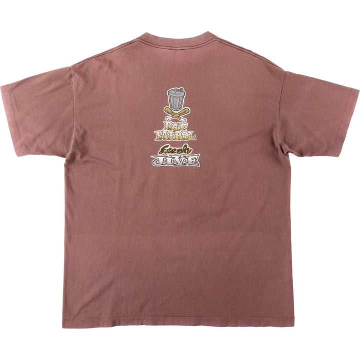 90'S Fresh Jive surf/skate t-shirt, made in USA, men's size XXL equivalent, vintage. unclear brown type Vintage Second Hand