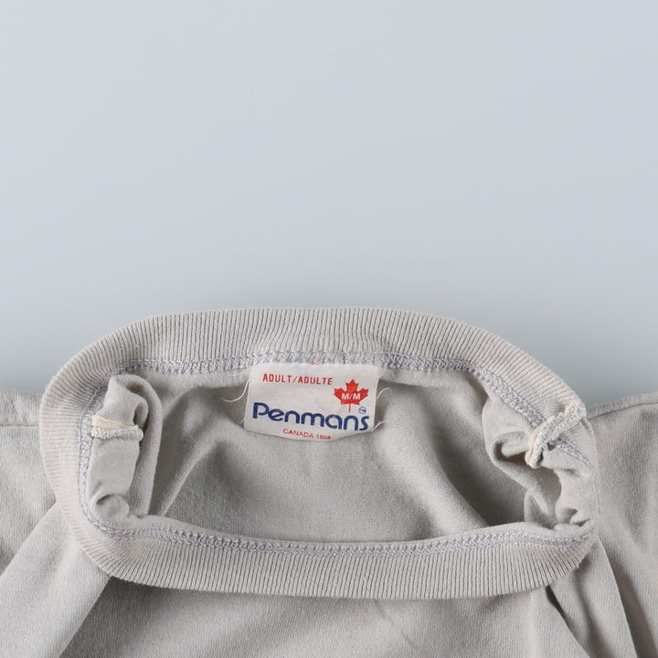 80'S Penmans Print T-Shirt, Made in Canada, Men's Size M (approx.), Vintage polyester gray type Vintage Second Hand