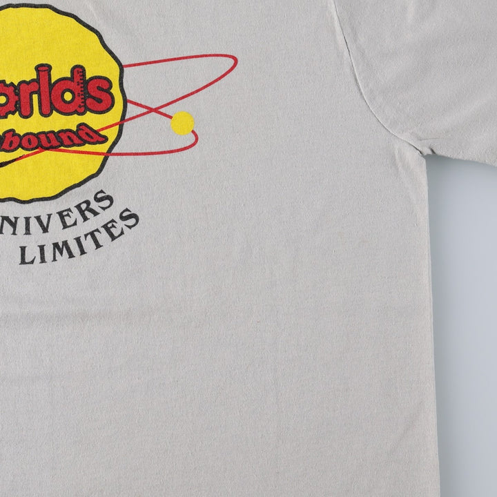 80'S Penmans Print T-Shirt, Made in Canada, Men's Size M (approx.), Vintage polyester gray type Vintage Second Hand