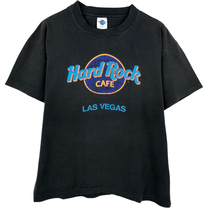 ~90'S Hard Rock Cafe Advertising T-Shirt, Made in USA, Men's Size L (Equivalent), Vintage cotton black type Vintage Second Hand