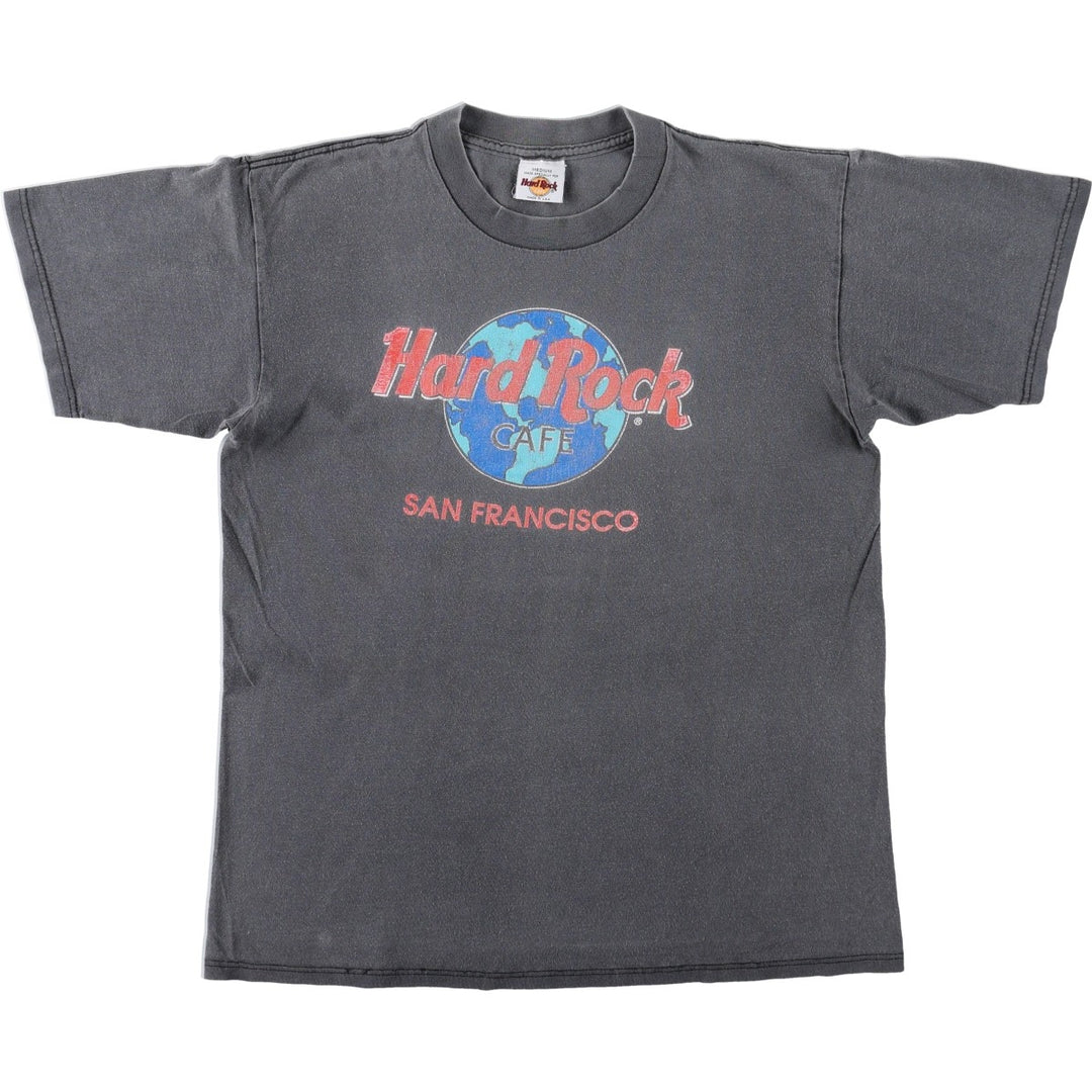HARD ROCK CAFE Hard Rock Cafe Advertising T-Shirt, Made in USA, Men's Size M cotton black type Vintage Second Hand
