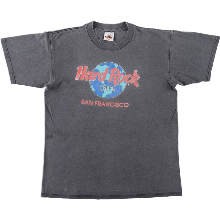 HARD ROCK CAFE Hard Rock Cafe Advertising T-Shirt, Made in USA, Men's Size M cotton black type Vintage Second Hand