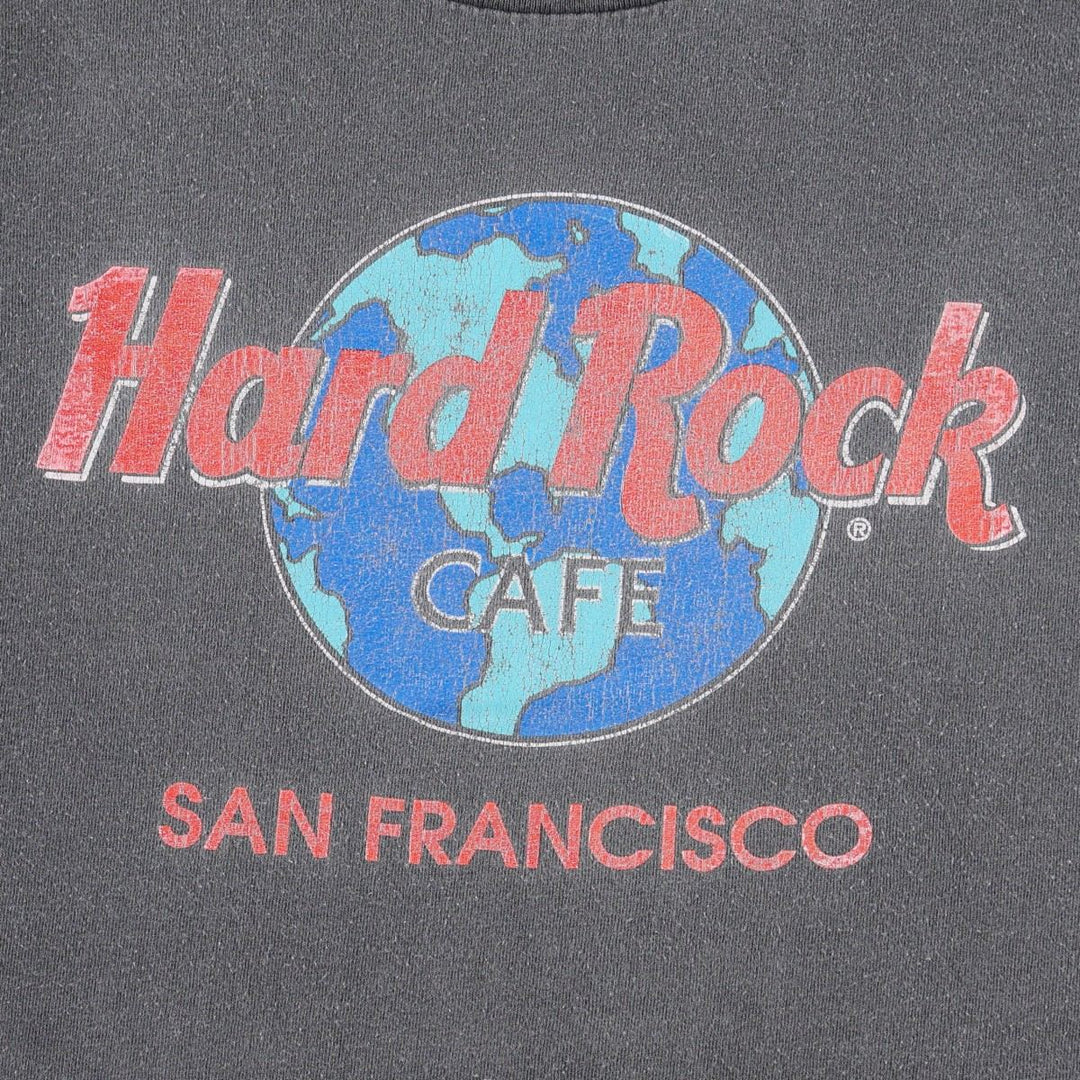 HARD ROCK CAFE Hard Rock Cafe Advertising T-Shirt, Made in USA, Men's Size M cotton black type Vintage Second Hand