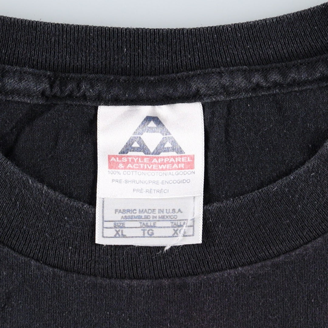 2000'S ALSTYLE GUINNESS advertising T-shirt, men's size XL (approx.) cotton black type Vintage Second Hand