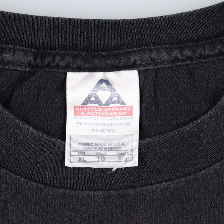 2000'S ALSTYLE GUINNESS advertising T-shirt, men's size XL (approx.) cotton black type Vintage Second Hand