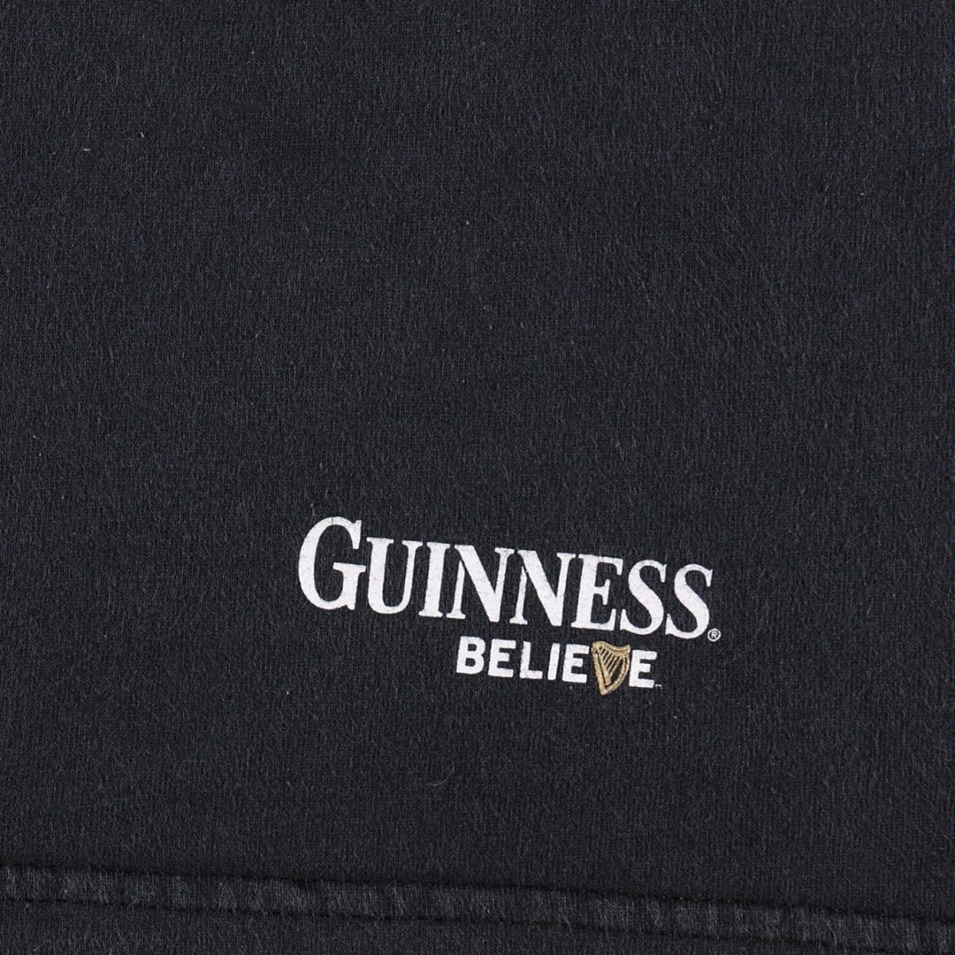 2000'S ALSTYLE GUINNESS advertising T-shirt, men's size XL (approx.) cotton black type Vintage Second Hand
