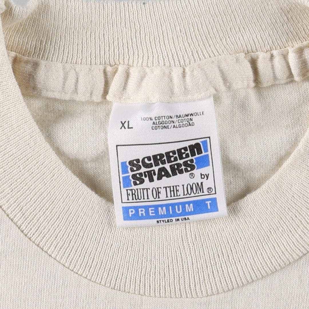 90'S Screen Stars Bell's Advertising T-Shirt, Men's XL equivalent, Vintage cotton ivory Vintage Second Hand