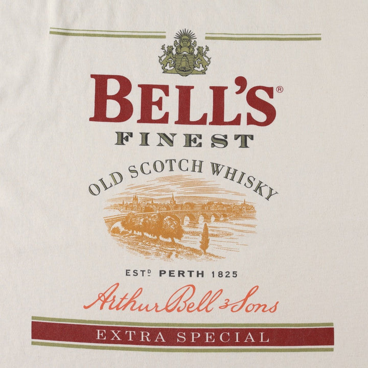 90'S Screen Stars Bell's Advertising T-Shirt, Men's XL equivalent, Vintage cotton ivory Vintage Second Hand