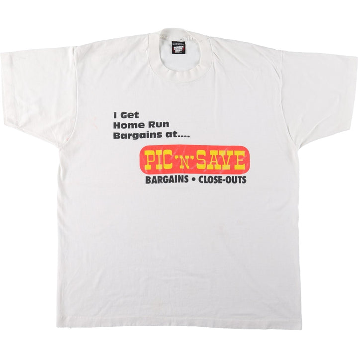 90'S Screen Stars PIC 'N' SAVE Advertising T-Shirt, Made in USA, Men's XL equivalent, Vintage cotton white type Vintage Second Hand