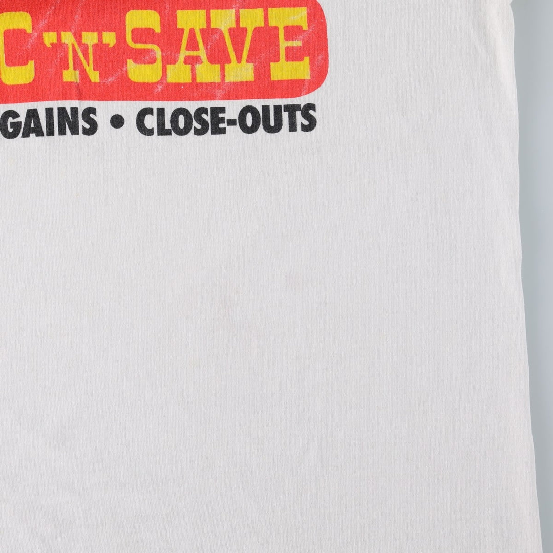 90'S Screen Stars PIC 'N' SAVE Advertising T-Shirt, Made in USA, Men's XL equivalent, Vintage cotton white type Vintage Second Hand