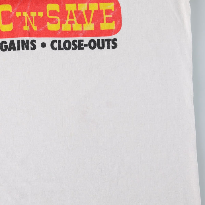 90'S Screen Stars PIC 'N' SAVE Advertising T-Shirt, Made in USA, Men's XL equivalent, Vintage cotton white type Vintage Second Hand
