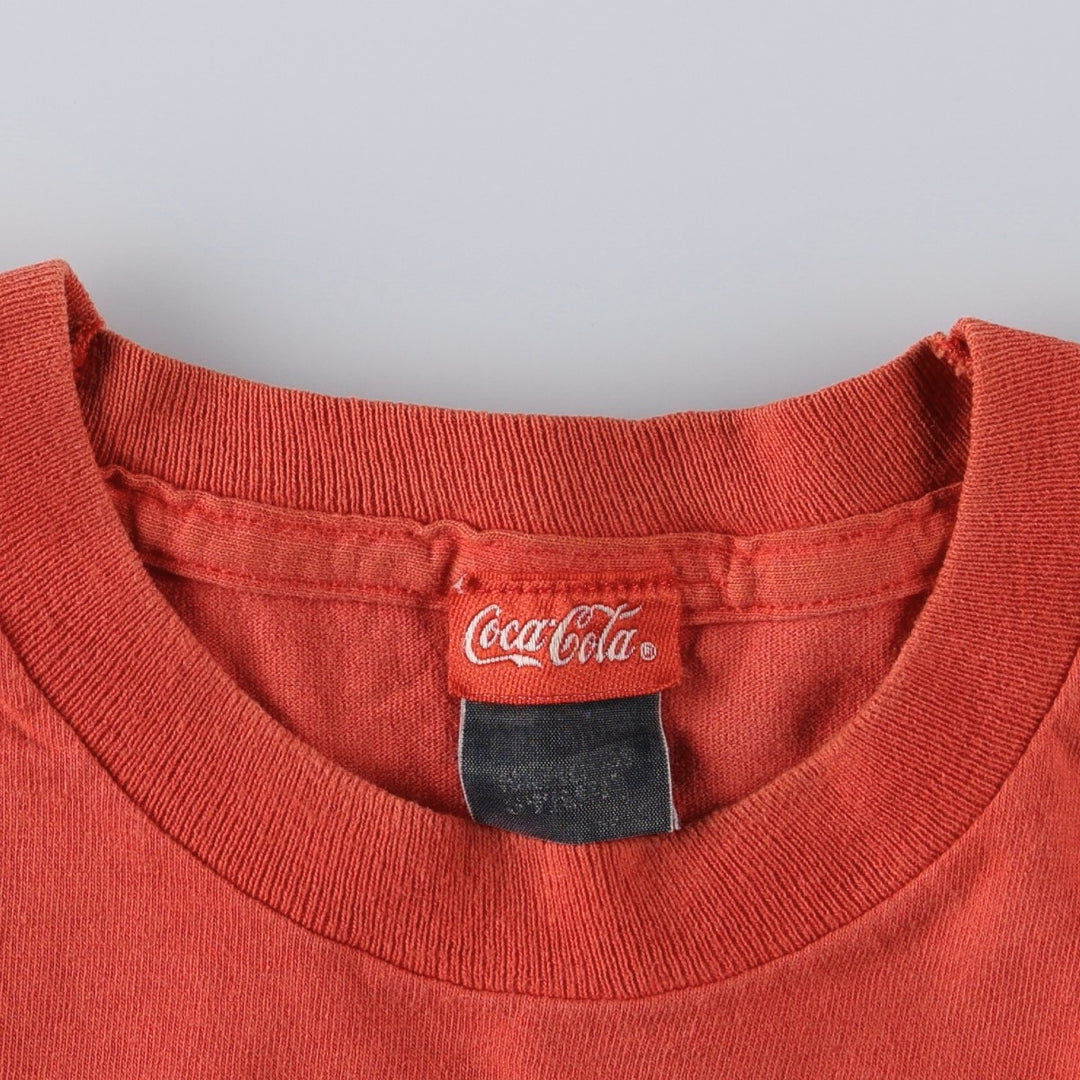 90'S COCA-COLA Advertising T-Shirt, Men's XL equivalent, Vintage cotton red type Vintage Second Hand