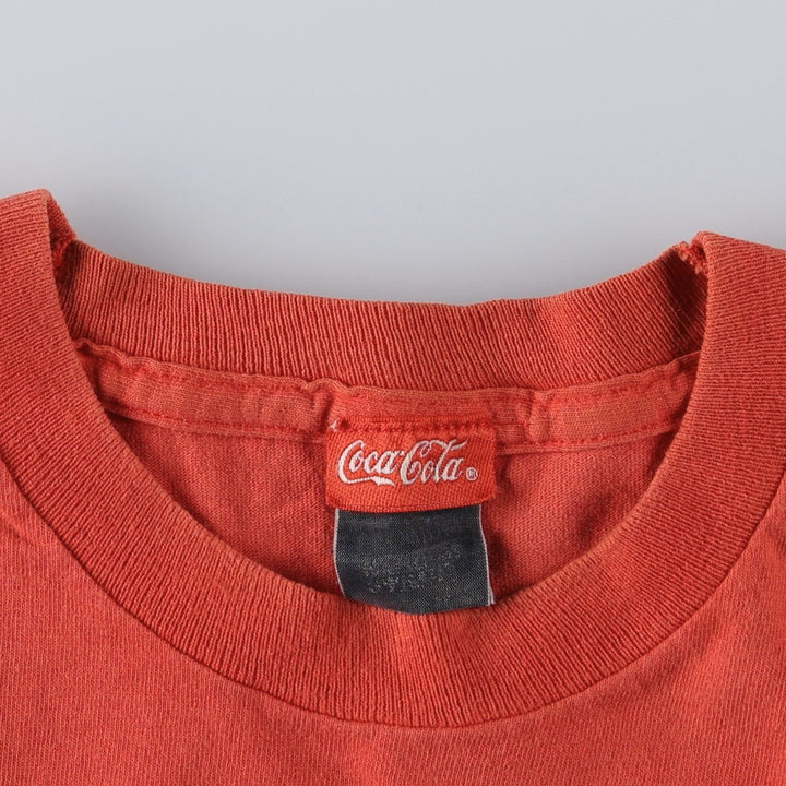 90'S COCA-COLA Advertising T-Shirt, Men's XL equivalent, Vintage cotton red type Vintage Second Hand