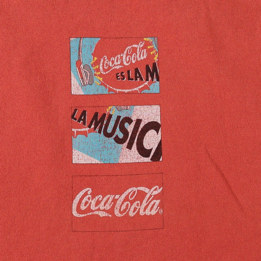 90'S COCA-COLA Advertising T-Shirt, Men's XL equivalent, Vintage cotton red type Vintage Second Hand