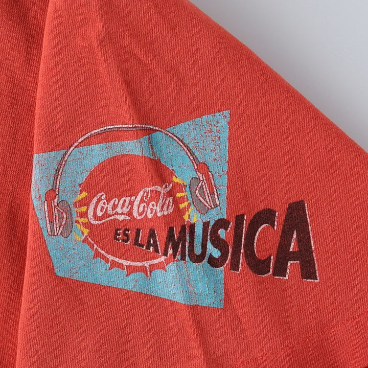 90'S COCA-COLA Advertising T-Shirt, Men's XL equivalent, Vintage cotton red type Vintage Second Hand