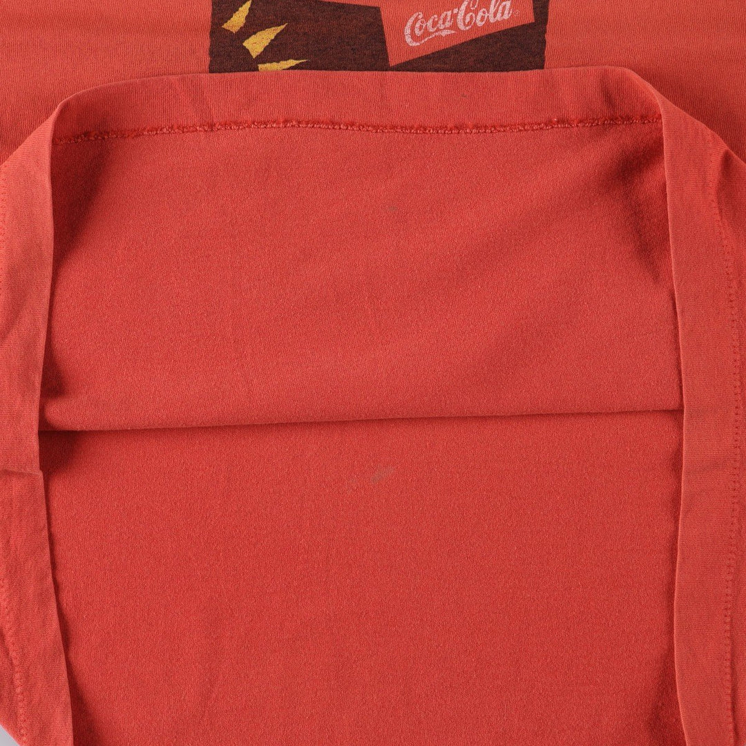 90'S COCA-COLA Advertising T-Shirt, Men's XL equivalent, Vintage cotton red type Vintage Second Hand