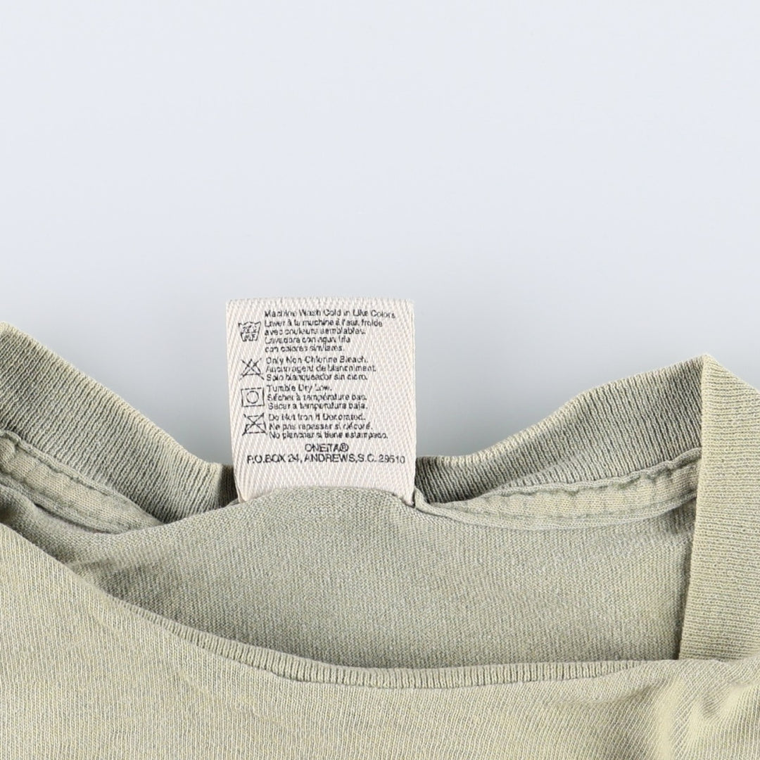 90'S ONEITA John Harvard's Brew House Advertising T-Shirt, Men's Size L (Equivalent), Vintage cotton Khaki type Vintage Second Hand