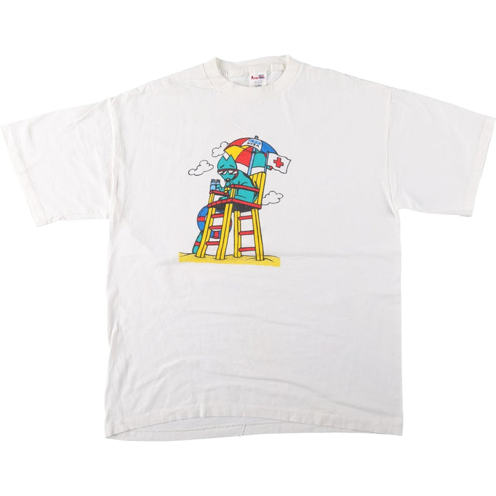 90'S AmeriTees GTE VISA Advertising T-Shirt, Made in USA, Men's XL equivalent, Vintage cotton white type Vintage Second Hand