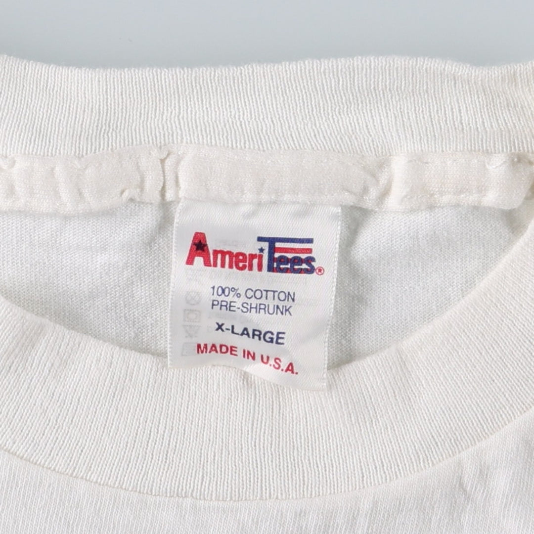 90'S AmeriTees GTE VISA Advertising T-Shirt, Made in USA, Men's XL equivalent, Vintage cotton white type Vintage Second Hand