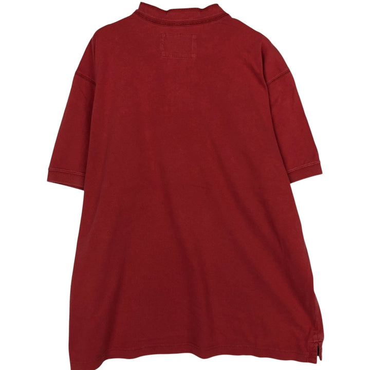 Eddie Bauer Henley neck short-sleeved T-shirt, men's size XL. cotton red type Vintage Second Hand