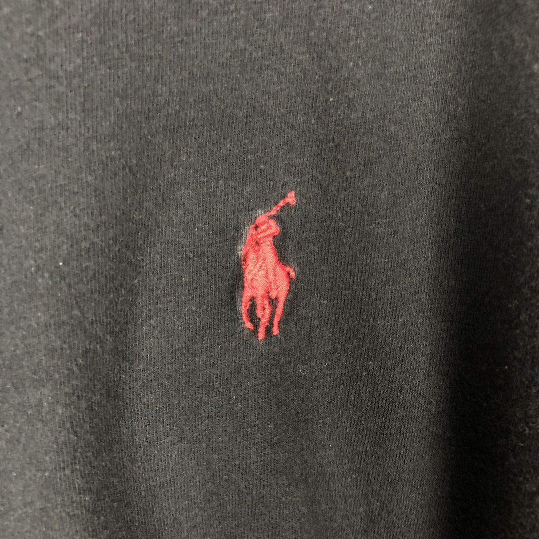 Ralph Lauren POLO by Ralph Lauren short sleeve one point logo T-shirt men's L size cotton black type Vintage Second Hand