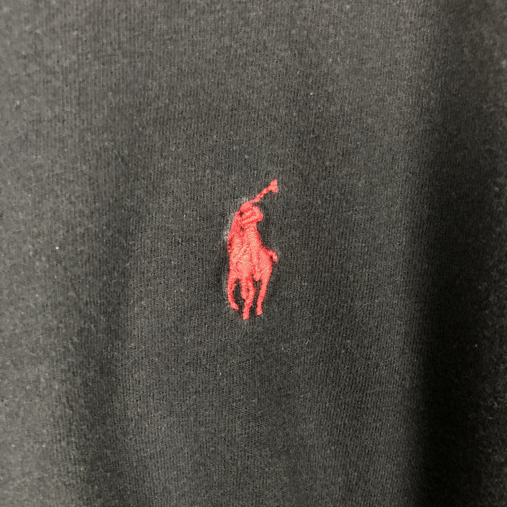 Ralph Lauren POLO by Ralph Lauren short sleeve one point logo T-shirt men's L size cotton black type Vintage Second Hand