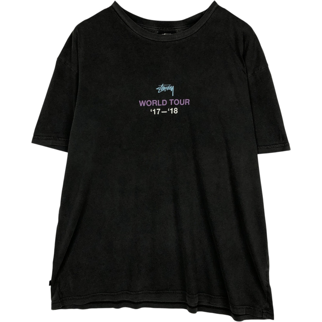 Stussy Big and Meaty Surf Skate T-Shirt, Men's Size L (approx.) cotton black type Vintage Second Hand