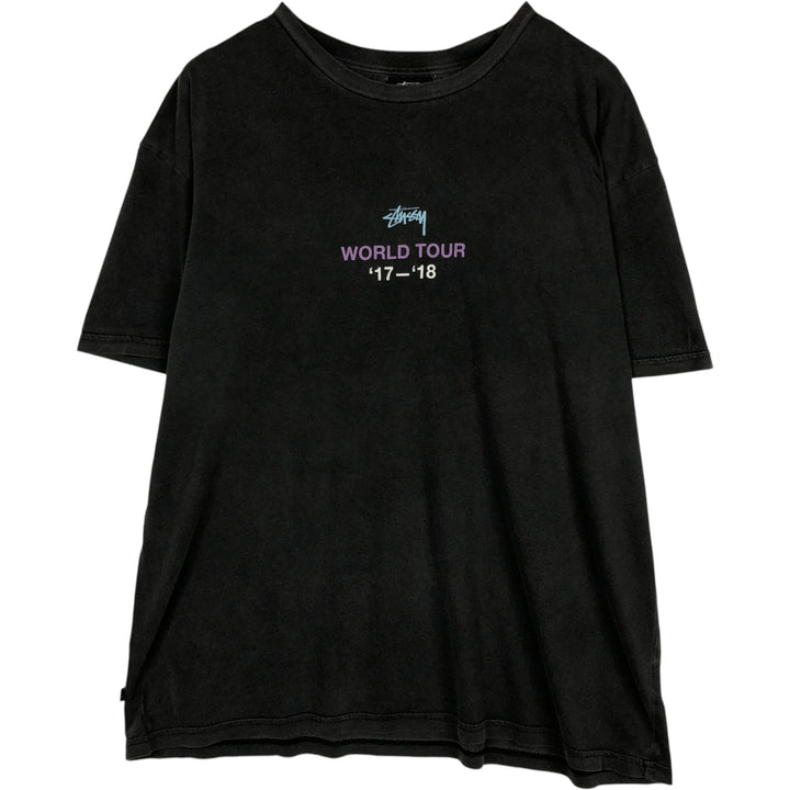 Stussy Big and Meaty Surf Skate T-Shirt, Men's Size L (approx.) cotton black type Vintage Second Hand