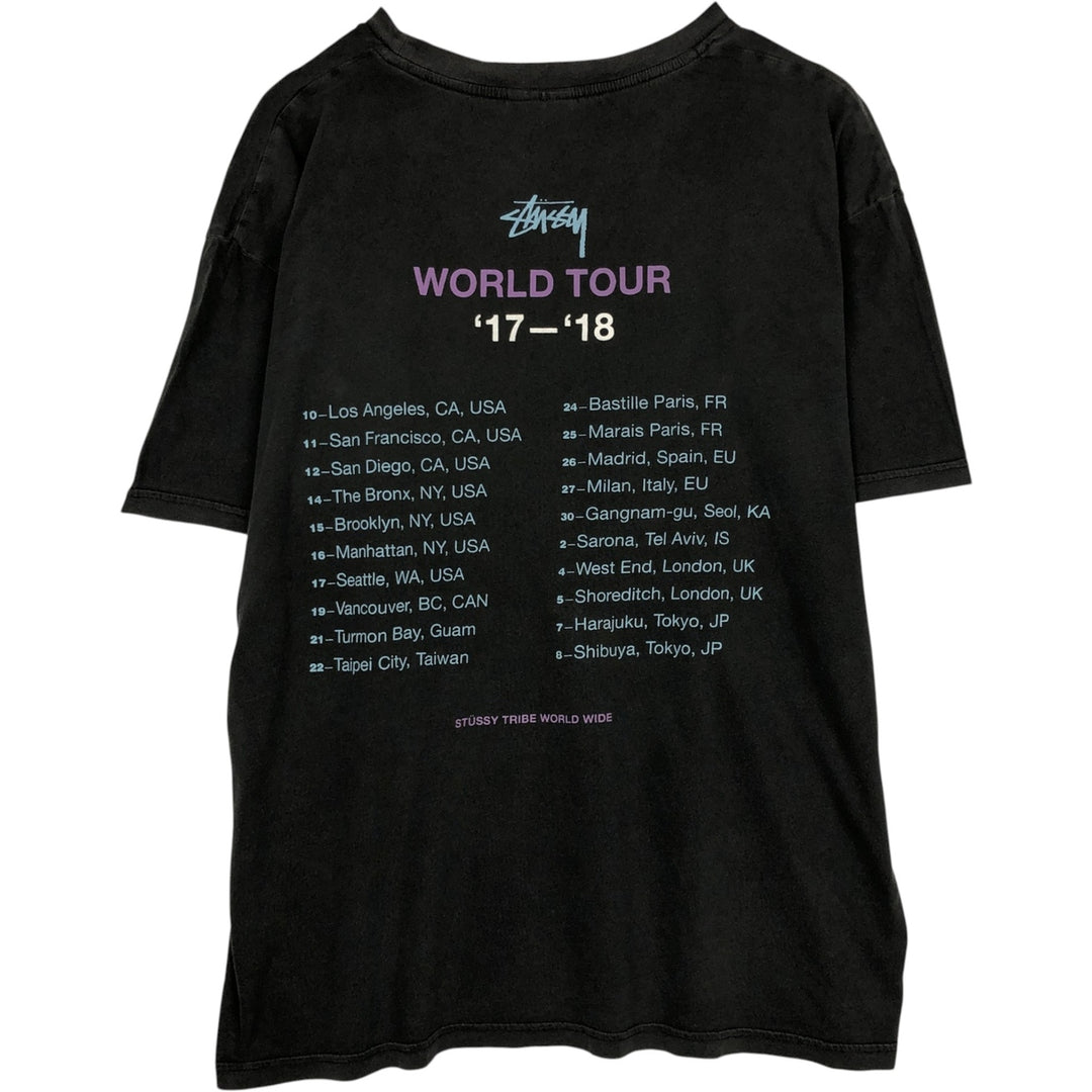 Stussy Big and Meaty Surf Skate T-Shirt, Men's Size L (approx.) cotton black type Vintage Second Hand