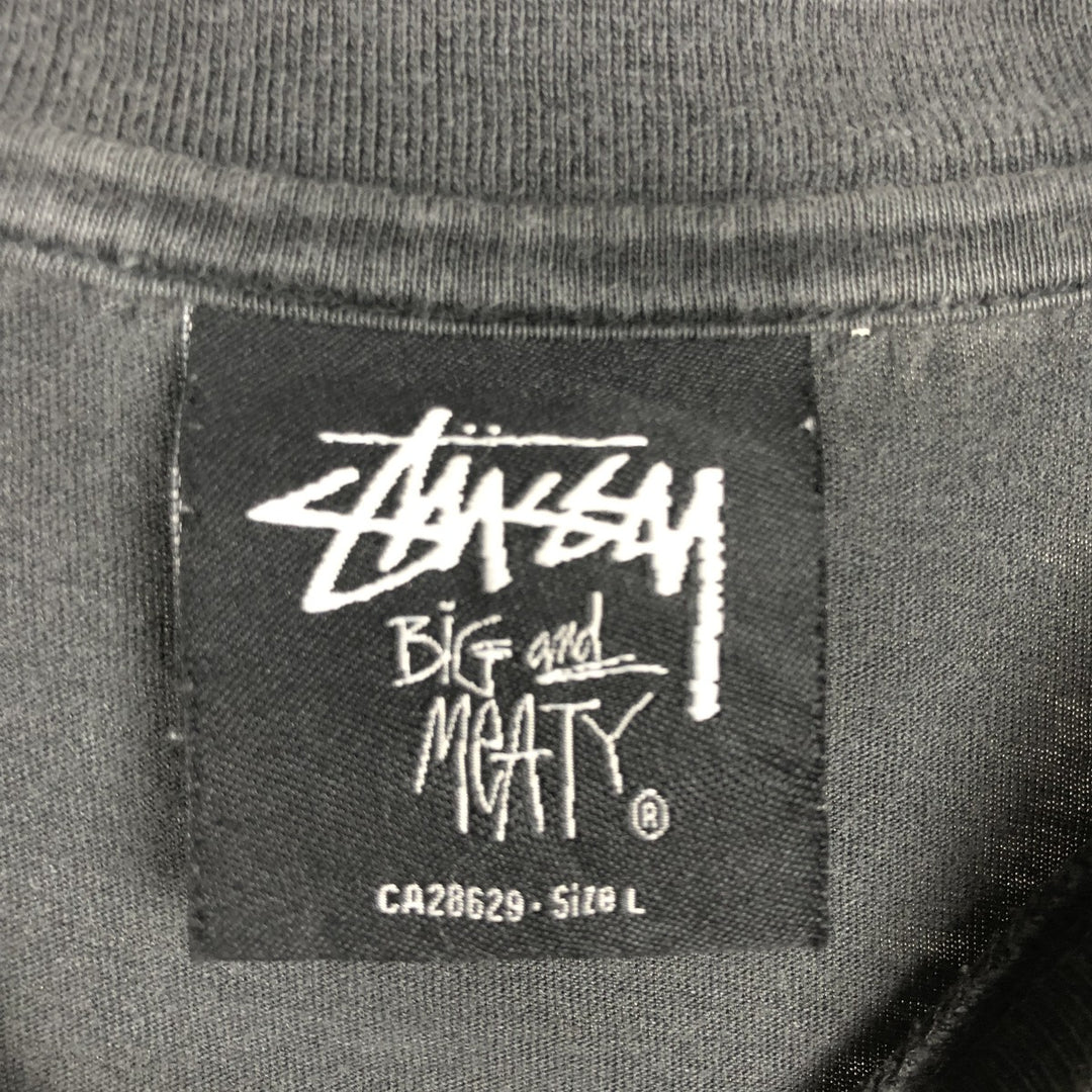Stussy Big and Meaty Surf Skate T-Shirt, Men's Size L (approx.) cotton black type Vintage Second Hand