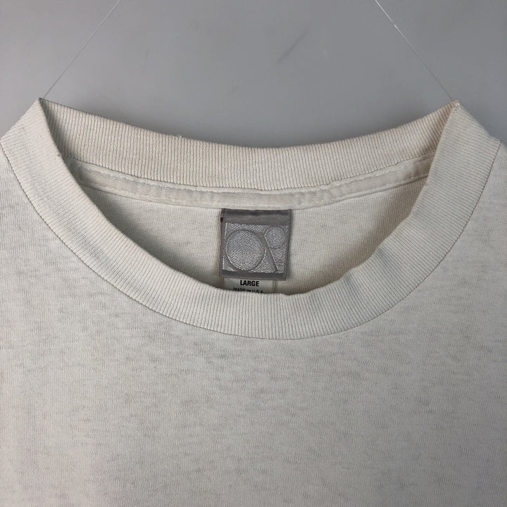 90'S Ocean Pacific short-sleeved printed T-shirt, made in the USA, men's size L equivalent. cotton white type Vintage Second Hand