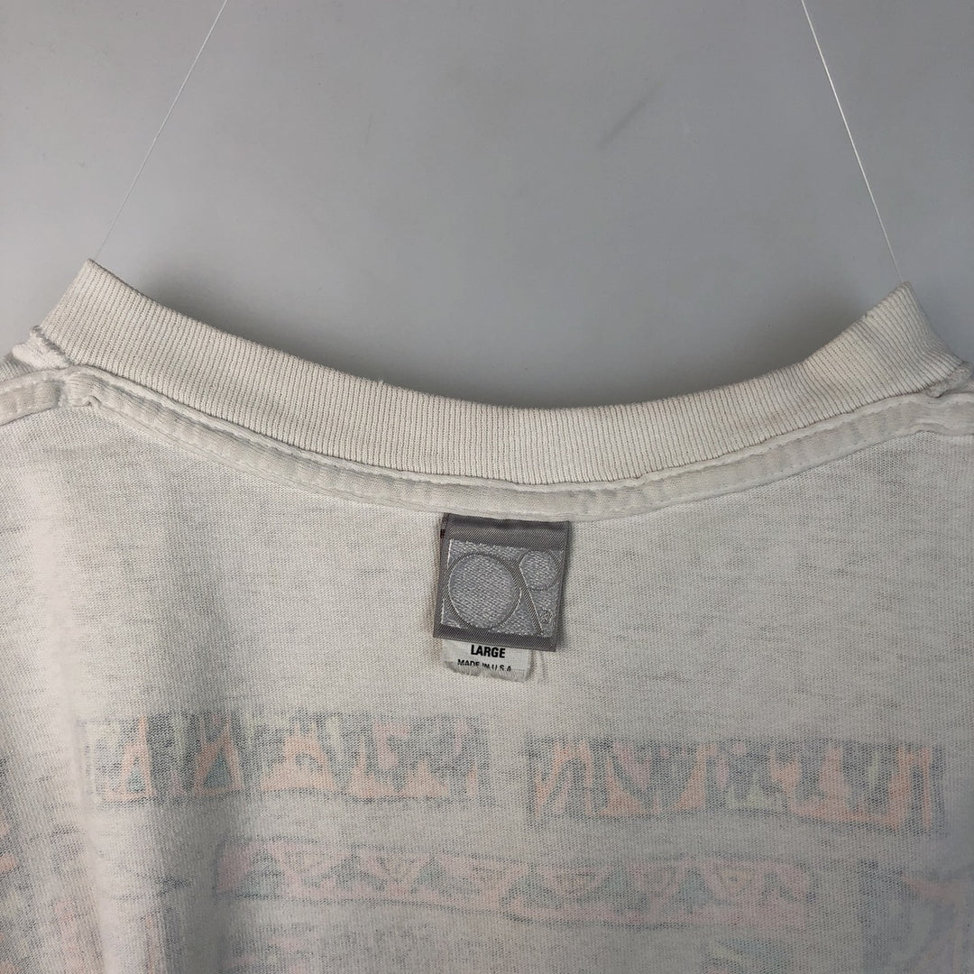 90'S Ocean Pacific short-sleeved printed T-shirt, made in the USA, men's size L equivalent. cotton white type Vintage Second Hand